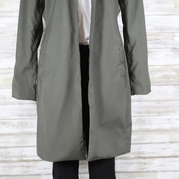 Amanda Smith Green Trench Coat sz 8 - Picture 4 of 6